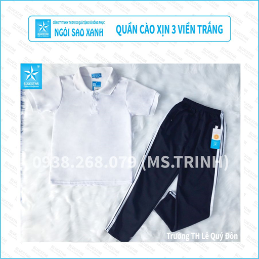 QUẦN CÀO 3 VIỀN TRẮNG - TIỂU HỌC LÊ QUÝ ĐÔN